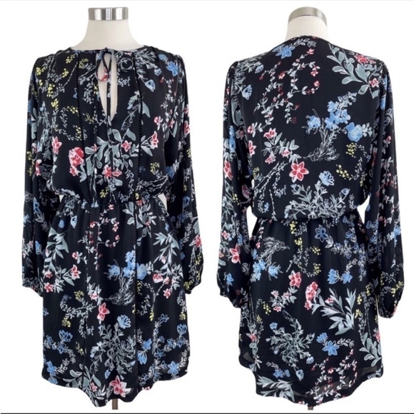 PARKER Floral Peasant Long Sleeve Dress size M - Picture 1 of 12